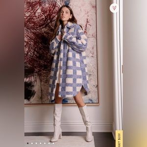 Lulus Plaid Sherling jacket